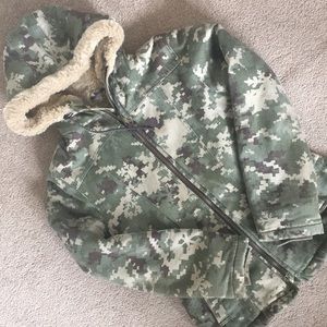Hemp Hoodlamb snowflake Camo Coat